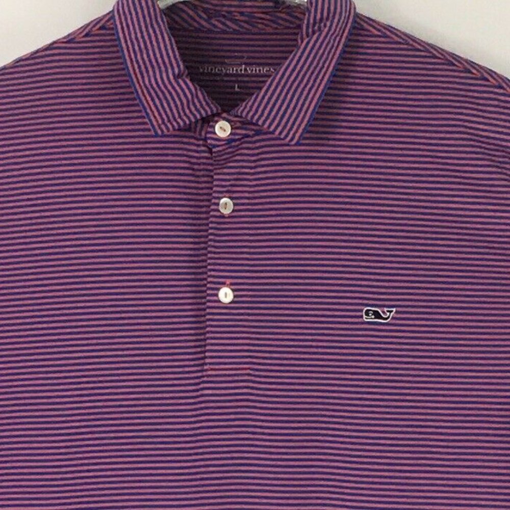 VINEYARD VINES Kennedy Stripe Golf Performance Polo *HP*